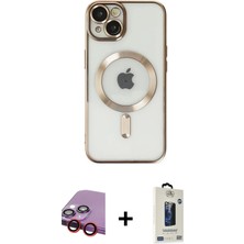 Toyigoo Ieg™ iPhone 14 Kılıf Nova Işık Özel Seri - Siyah Bilvis Hayalet Cam Ekran Koruyucu + Kırmız
