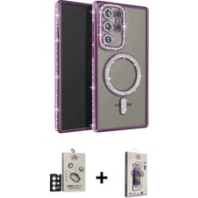 Toyigoo Ieg™ Galaxy S25 Ultra Kılıf Zirve Doku Prime - Siyah Bilvis 3D Cam Ekran Koruyucu + Gümüş Bil
