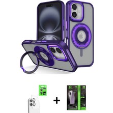 Toyigoo Ieg™ iPhone 16 Kılıf Nova Minimal Serisi - Şeffaf 360 Full Body Arka Koruyucu + Beyaz Raze Meta