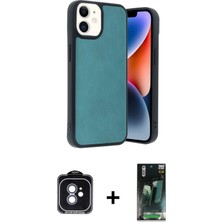 Toyigoo Ieg™ iPhone 11 Kılıf Kıvılcım Işık Serisi - Siyah 360 Mat Full Body Arka Koruyucu + Mavi Pv