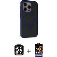 Toyigoo Ieg™ iPhone 15 Pro Max Kılıf Ahenk Yansıma Özel Seri - Siyah Buffer Hayalet Cam Ekran Koruyucu