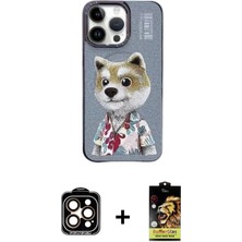 Toyigoo Ieg™ iPhone 15 Pro Max Kılıf Siluet Modern Özel Seri - Siyah Buffer Cam Ekran Koruyucu + Turunc