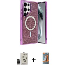 Toyigoo Ieg™ Galaxy S24 Ultra Kılıf Eksen Çizgi - Siyah Autokit 5in1 Fiber Hayalet Polymer Nano Ekran K