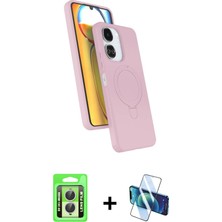 Toyigoo Ieg™ Redmi 13C Kılıf Iz Işık Koleksiyonu - Siyah 3D Antistatik Cam Ekran Koruyucu + Gümüş