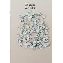 Toyigoo Oya Abiye Bileklik Kolye Pleksi Metalik Plastik Pul Gümüş Renk 24 Gram 465 Adet - BNC569 TYG-8403