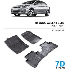 Hyundai Accent Blue 2017-2020 7D Havuzlu Paspas