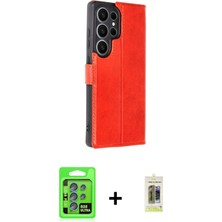 Toyigoo Ieg™ Galaxy S25 Ultra Kılıf Siluet Işık Serisi - Siyah Joko Magic 5d Hayalet Cam + Mavi Raze M