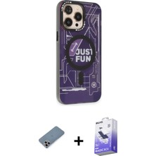 Toyigoo Ieg™ iPhone 13 Pro Max Kılıf Siluet Modern Koleksiyonu - Siyah Bilvis 5in1 5d Magic Hayalet Cam