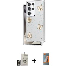 Toyigoo Ieg™ Galaxy S24 Ultra Kılıf Yörünge Form - Siyah Autokit 5in1 Fiber Hayalet Polymer Nano Ekran