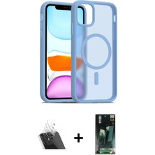 Toyigoo Ieg™ iPhone 11 Kılıf Siluet Minimal Prime - Siyah 360 Mat Full Body Arka Koruyucu + Şeffaf Kame