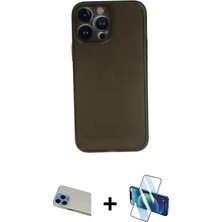 Toyigoo Ieg™ iPhone 13 Pro Max Kılıf Yadigar Yansıma Serisi - Siyah 3D Antistatik Cam Ekran Koruyucu +
