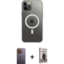 Toyigoo Ieg™ iPhone 12 Pro Max Kılıf Ahenk Yansıma Prime - Siyah Bilvis Hayalet Cam Ekran Koruyucu + Sa