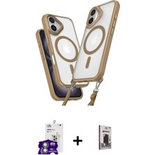 Toyigoo Ieg™ iPhone 16 Kılıf Atlas Doku Koleksiyonu - Siyah Bilvis Hayalet Cam Ekran Koruyucu + Gümüş