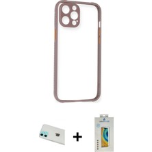 Toyigoo Ieg™ iPhone 12 Kılıf Nova Asil Özel Seri - Siyah Polymer Nano Ekran Koruyucu + Yeşil Rainbow K