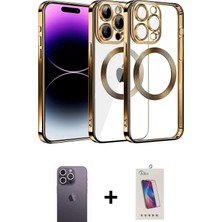 Toyigoo Ieg™ iPhone 13 Pro Max Kılıf Pusula Form - Siyah Joko 5d Cam + Beyaz Neon Fosforlu Kamera Lens