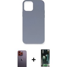 Toyigoo Ieg™ iPhone 12 Pro Max Kılıf Ahenk Serisi - Siyah 360 Mat Full Body Arka Koruyucu + Turuncu Neon