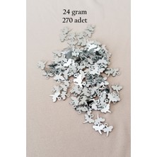 Toyigoo Oya Abiye Bileklik Kolye Pleksi Metalik Plastik Pul Gümüş Renk 24 Gram 270 Adet - BNC563 TYG-8403