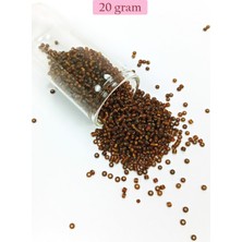Toyigoo Dökme Cam Kum Boncuk (11/0) 2 mm - 20 Gram -  Çok Koyu Turuncu - BNC029 TYG-84037RS