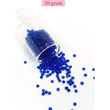 Toyigoo Dökme Cam Kum Boncuk (8/0) 3 mm - 20 Gram - Koyu Mavi - BNC178 TYG-84037RS