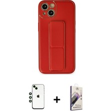 Toyigoo Ieg™ iPhone 14 Kılıf Akış Doku - Siyah Bilvis 3D Mat Cam Ekran Koruyucu + Yeşil Shine Kamera