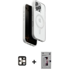 Toyigoo Ieg™ iPhone 16 Pro Max Kılıf Pusula Form Serisi - Siyah Bilvis 3D Mat Cam Ekran Koruyucu + Gold