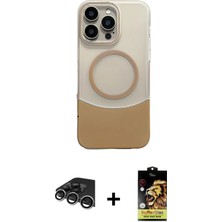 Toyigoo Ieg™ iPhone 14 Pro Max Kılıf Kozmos Form Özel Seri - Siyah Buffer Cam Ekran Koruyucu + Gümüş