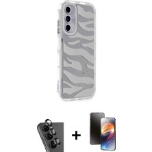 Toyigoo Ieg™ Galaxy A25 5g Kılıf Ahenk Modern Serisi - Siyah 3D Antistatik Mat Seramik Nano Ekran Koruyu