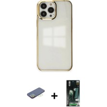 Toyigoo Ieg™ iPhone 13 Pro Max Kılıf Doruk Doku Prime - Şeffaf 360 Full Body Arka Koruyucu + Yeşil Ren