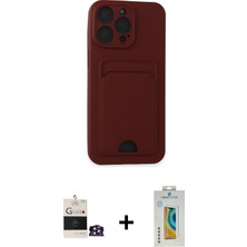 Toyigoo Ieg™ iPhone 14 Pro Max Kılıf Vadi Çizgi Prime - Siyah Polymer Nano Ekran Koruyucu + Gold Bilvis
