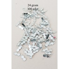 Toyigoo Oya Abiye Bileklik Kolye Pleksi Metalik Plastik Pul Gümüş Renk 24 Gram 300 Adet - BNC568 TYG-8403