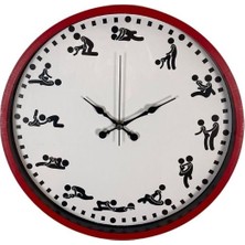 Wellco Adult Kırmızı Pozisyonlu Duvar Saati