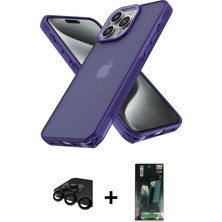 Toyigoo Ieg™ iPhone 15 Pro Max Kılıf Atlas Form - Şeffaf 360 Full Body Arka Koruyucu + Siyah Raze Metal