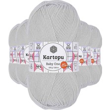 Toyigoo 5 Adet Baby One Tüylenmeyen El Örgü Ipi Yünü Alaska Gri K992 TYG-84037RS