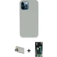 Toyigoo Ieg™ iPhone 12 Pro Kılıf Zirve Modern Özel Seri - Siyah 360 Mat Full Body Arka Koruyucu + Gold