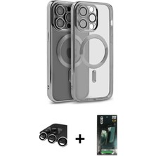 Toyigoo Ieg™ iPhone 15 Pro Max Kılıf Nova Işık Özel Seri - Şeffaf 360 Full Body Arka Koruyucu + Güm