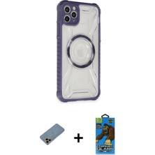 Toyigoo Ieg™ iPhone 11 Pro Max Kılıf Kutup Modern - Siyah 18D Cam Ekran Koruyucu + Gold Shine Kamera Len