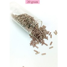 Toyigoo Uzun Boru Kesme Boncuk Çap 2mm Uzunluk 10 mm - 20 Gram - Koyu Bej - BNC225 TYG-84037RS