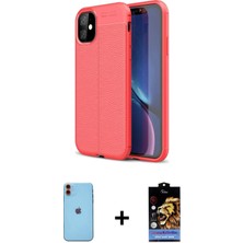 Toyigoo Ieg™ iPhone 11 Kılıf Doruk Klasik Özel Seri - Siyah Buffer Hayalet Cam Ekran Koruyucu + Turuncu
