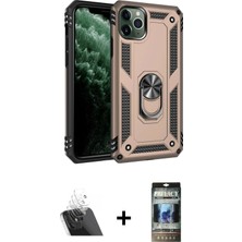 Toyigoo Ieg™ iPhone 11 Pro Kılıf Ahenk Klasik Koleksiyonu - Siyah 34D Hayalet Izgaralı Cam + Şeffaf Ka
