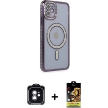 Toyigoo Ieg™ iPhone 11 Kılıf Zirve Doku Prime - Siyah Buffer Cam Ekran Koruyucu + Yeşil Pvd Metal Kamer