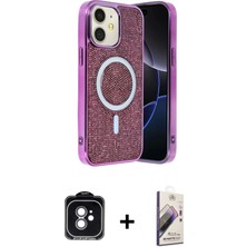 Toyigoo Ieg™ iPhone 11 Kılıf Eksen Çizgi - Siyah Bilvis 3D Mat Cam Ekran Koruyucu + Yeşil Pvd Metal Ka