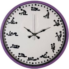 Wellco Adult Pozizyonlu Duvar Saati Mor