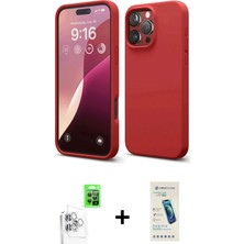 Toyigoo Ieg™ iPhone 16 Pro Max Kılıf Ahenk Serisi - Şeffaf Pasifik Cam Ekran Koruyucu + Beyaz Raze Meta