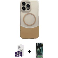 Toyigoo Ieg™ iPhone 16 Pro Max Kılıf Kozmos Form Özel Seri - Siyah 360 Mat Full Body Arka Koruyucu + G�