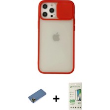 Toyigoo Ieg™ iPhone 12 Pro Max Kılıf Vadi Çizgi - Siyah 20D Premium Cam Ekran Koruyucu + Gold Shine Kam
