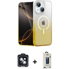 Toyigoo Ieg™ iPhone 14 Kılıf Eksen Minimal Özel Seri - Siyah Bilvis Hayalet Cam Ekran Koruyucu + Siyah