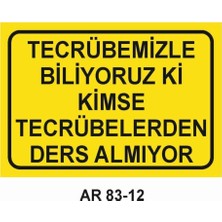 Outdoor One İŞ GÜVENLİĞİ UYARI LEVHASI 1 ADET PVC 21 X 29CM