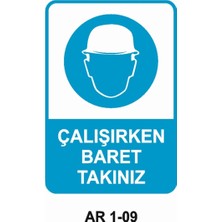 Outdoor One İŞ GÜVENLİĞİ UYARI LEVHASI 1 ADET PVC 21 X 29CM