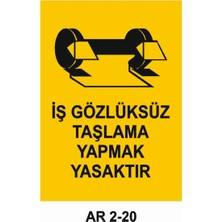 Outdoor One İŞ GÜVENLİĞİ UYARI LEVHASI 1 ADET PVC 21 X 29CM