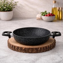 Lavonni Eco Diez 18 cm Granit Sahan Siyah Yanmaz Yapışmaz Çizilmez Mini Sahan Yumurta Omlet Tavası